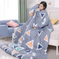 Winter Lazy Quilt with Sleeves—Cozy All-in-One Blanket for Bed, TV & Travel