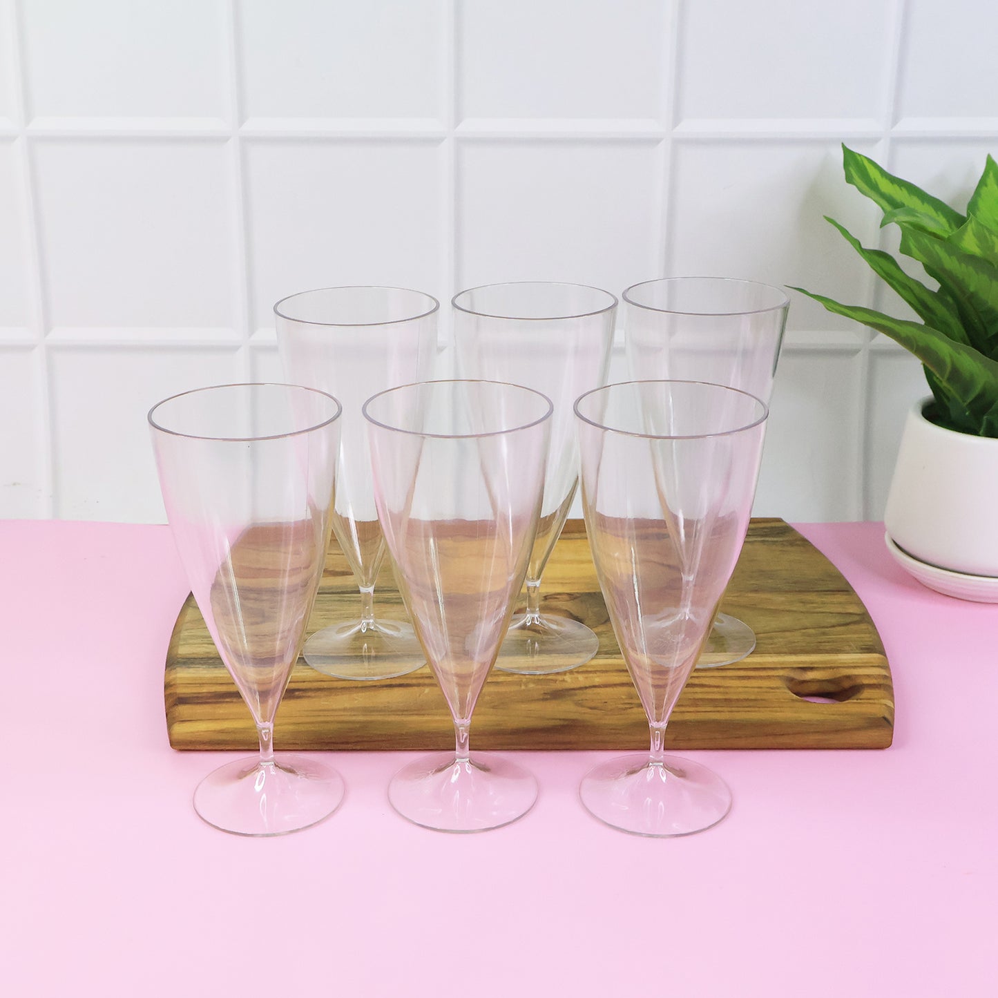Supermom Plastic Shake Coco Glass Set (230ml  6 Pc)