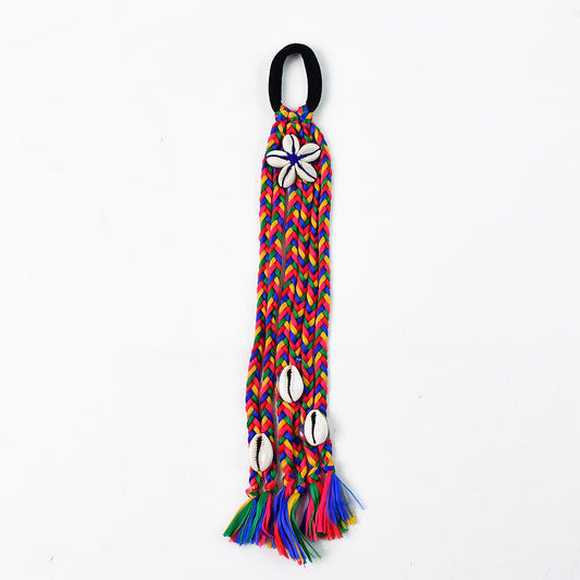Traditional Multicolor Braided Hair Accessory Stylish Kodi String Bow (1 Pc)
