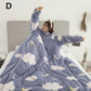Winter Lazy Quilt with Sleeves—Cozy All-in-One Blanket for Bed, TV & Travel