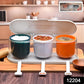Home Kitchen 3 Grid Seasoning Spice  Masala Box Kit With Spoon (Multicolor  1 Set)