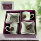 8224 Festo Ceramic Tea  Cups  Mug Set Including Snacks  Serving Bowl Milk Cup Coffee Cup Tea Cup Breakfast Cup Drinking Mug Or Outdoor For Household Gift For Birthday Wedding Party (4 Pcs Set)