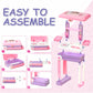 17746 Big Beauty Set Suitcase On Wheel The Ultimate Beauty Set On Wheels For Girls Makeup Kit Is Easy To Clean  Use Portable Beauty Set With 25 Pieces For 3 Years Bis Approved. (Beauty Set Trolley)
