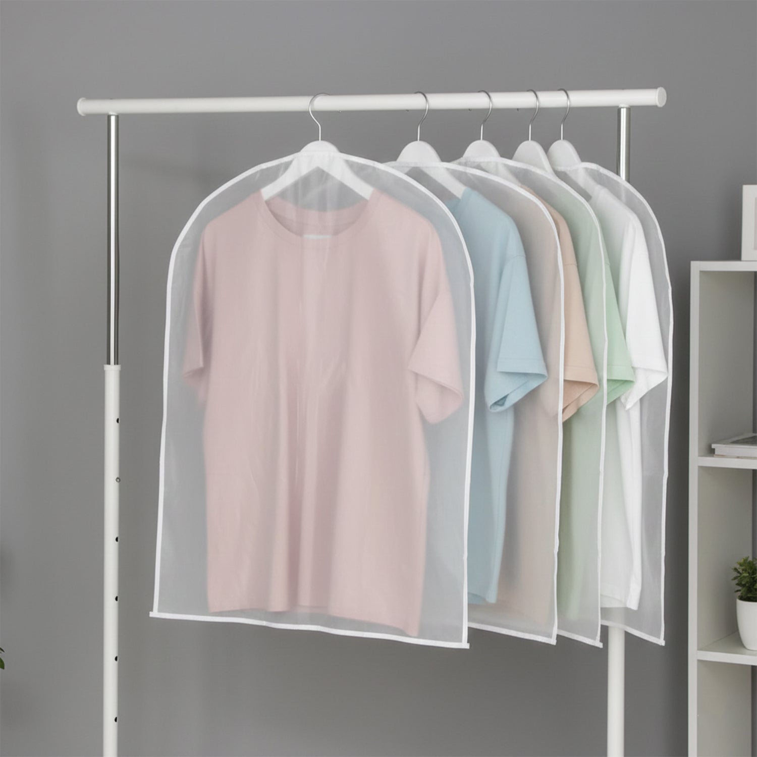 Short Hanging Garment Storage Cover Pack Of 5 (60  80 Cm)