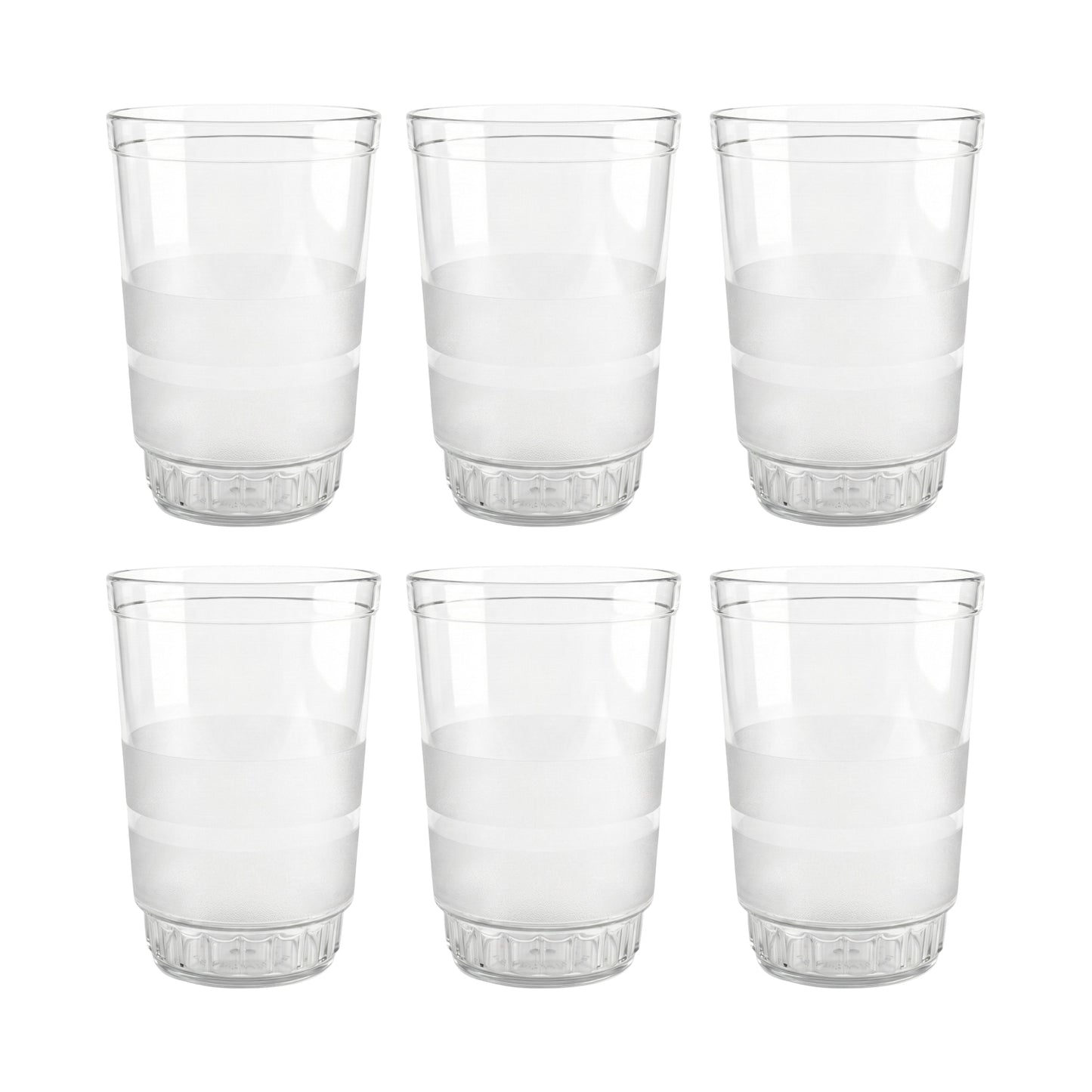 Transparent Janta Drinking Glass Set (300ml 6 Pc Set)