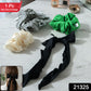 Stylish Fabric Hair Scrunchie With Bow Tie Design(1 Pc Mix Color  Design)