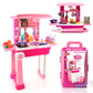3 In 1 Kitchen Set For Kids Portable Pretend Play Toys For Kids With Suitcase (1 Set)