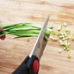 Kitchen Knife Set With Wooden Block And Scissors (5 Pcs Black)
