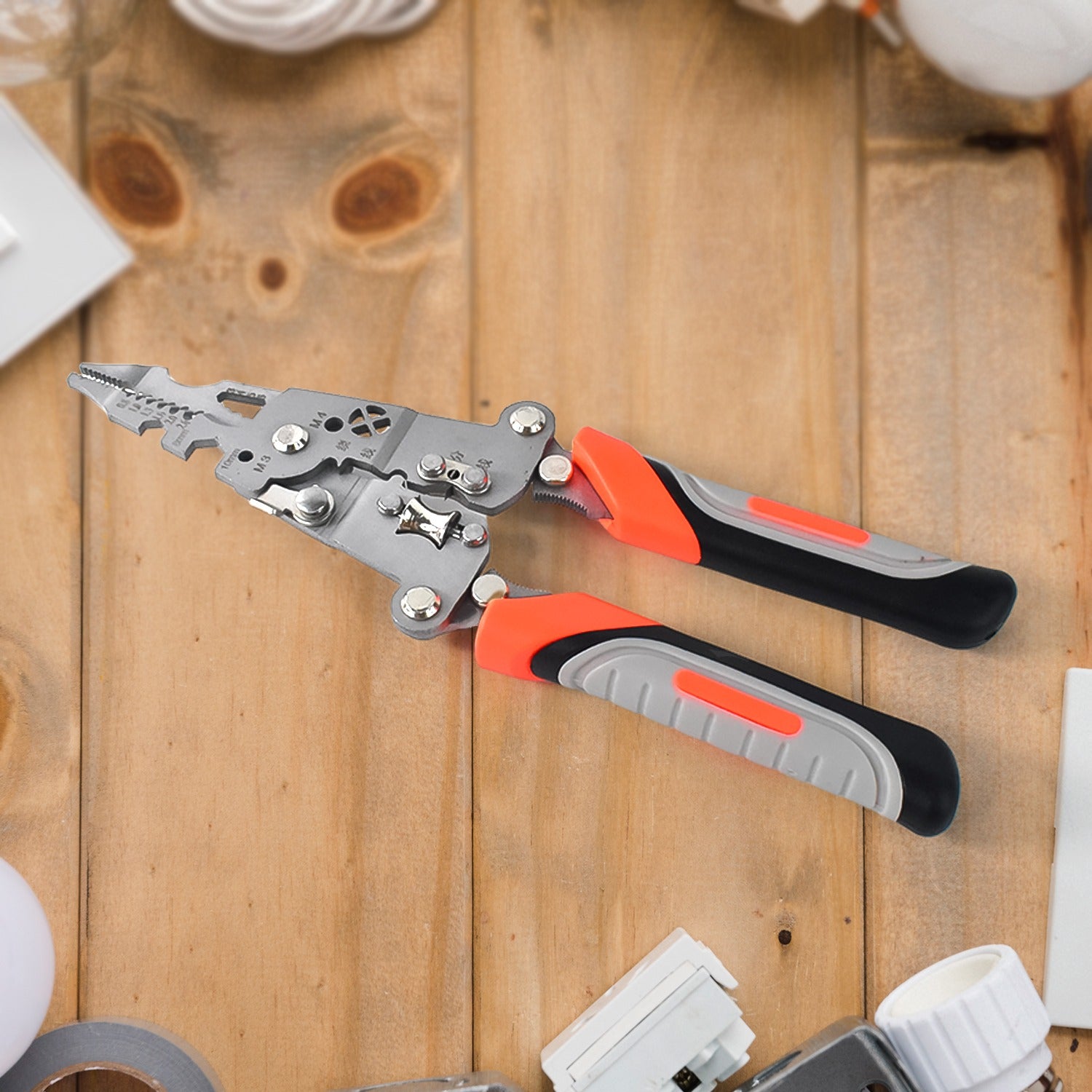 8 In 1 Wire Stripper Pliers Soft Grip