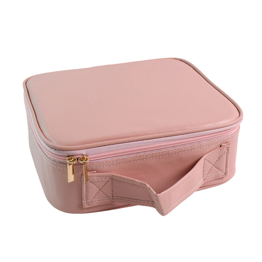 Pink Premium Led Light Makeup Organizer Box (1 Pc)