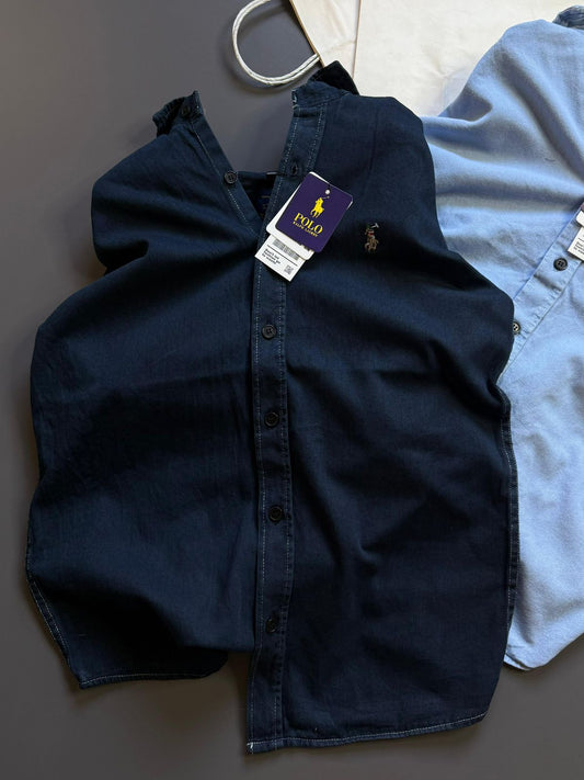 Premium Quality RL Polo Denim Shirt for Men – 100% Cotton | Heavy Denim | Comfort Fit