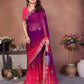 Netra Fashion A94 Heavy Georgette Silk Embroidered Saree with Blouse (SCG)