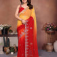 Netra Fashion A94 Heavy Georgette Silk Embroidered Saree with Blouse (SCG)