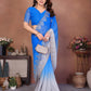 Netra Fashion A94 Heavy Georgette Silk Embroidered Saree with Blouse (SCG)