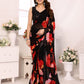 Netra Fashion Georgette Silk Printed Ready-to-Wear Saree with Lace Border (SCG)
