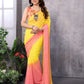 Netra Fashion Georgette Silk Printed Ready-to-Wear Saree with Lace Border (SCG)