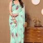 Netra Fashion Georgette Silk Printed Ready-to-Wear Saree with Lace Border (SCG)