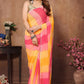 Netra Fashion Georgette Silk Printed Ready-to-Wear Saree with Lace Border (SCG)
