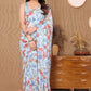 Netra Fashion Georgette Silk Printed Ready-to-Wear Saree with Lace Border (SCG)