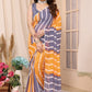 Netra Fashion Georgette Silk Printed Ready-to-Wear Saree with Lace Border (SCG)