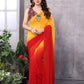 Netra Fashion Georgette Silk Printed Ready-to-Wear Saree with Lace Border (SCG)