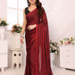 Netra Fashion Georgette Silk Printed Ready-to-Wear Saree with Lace Border (SCG)