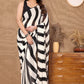 Netra Fashion Georgette Silk Printed Ready-to-Wear Saree with Lace Border (SCG)