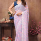 Netra Fashion Georgette Silk Printed Ready-to-Wear Saree with Lace Border (SCG)