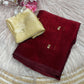 Bollywood Trending Fandy Satin Saree with Sequin Butti Work