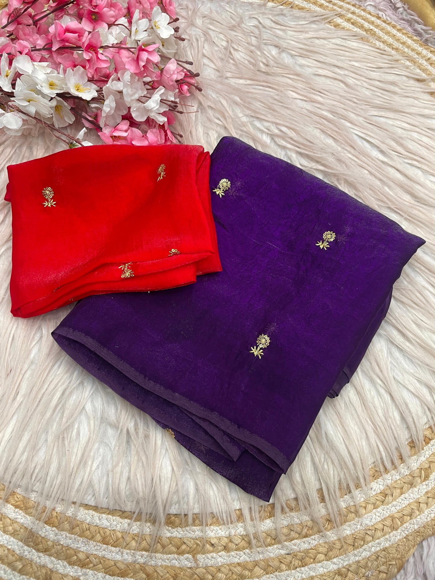 Bollywood Trending Fandy Satin Saree with Sequin Butti Work