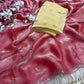 Bollywood Trending Fandy Satin Saree with Sequin Butti Work