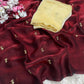 Bollywood Trending Fandy Satin Saree with Sequin Butti Work