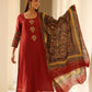 Pure Heavy Cotton Embroidered Kurti Set with Pant & Dupatta | Ethnic Wear
