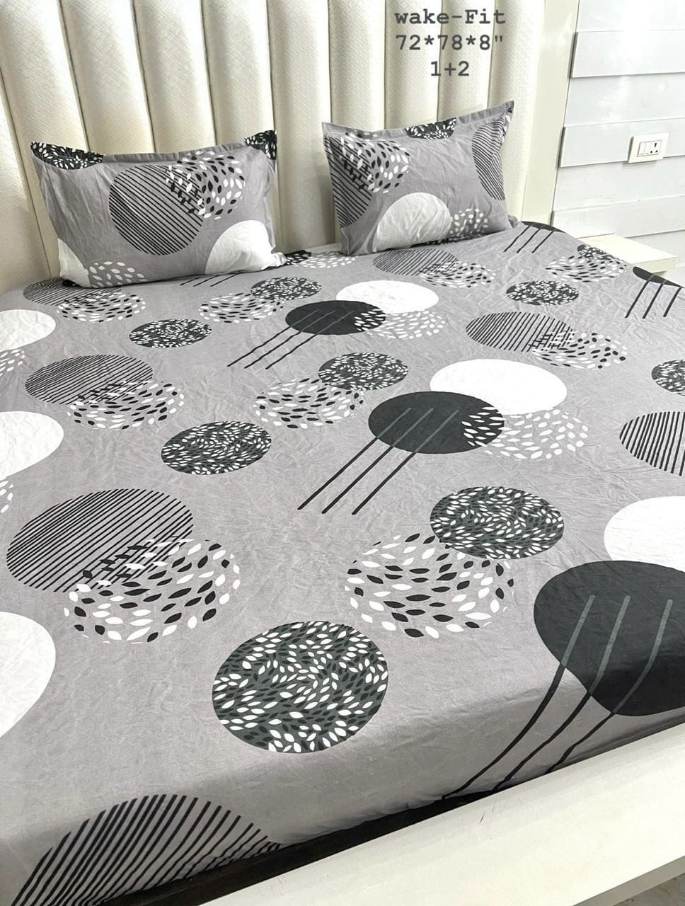 WAKE-FIT King Size Fitted Bedsheet Set – Specially Crafted for Your Comfort |ZR