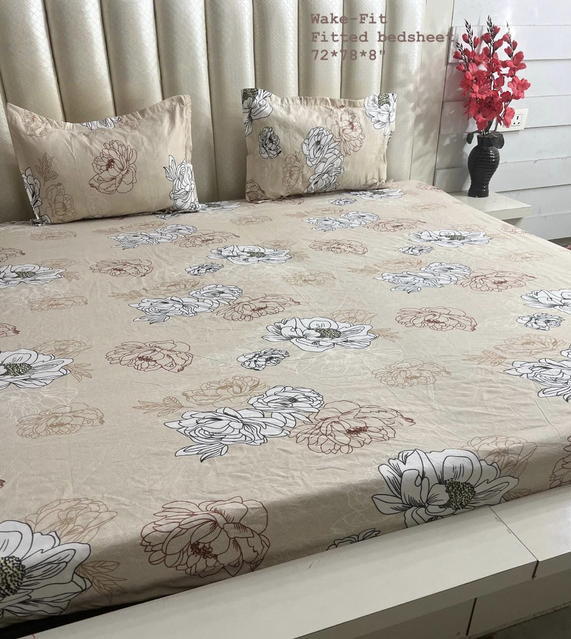 WAKE-FIT King Size Fitted Bedsheet Set – Specially Crafted for Your Comfort |ZR