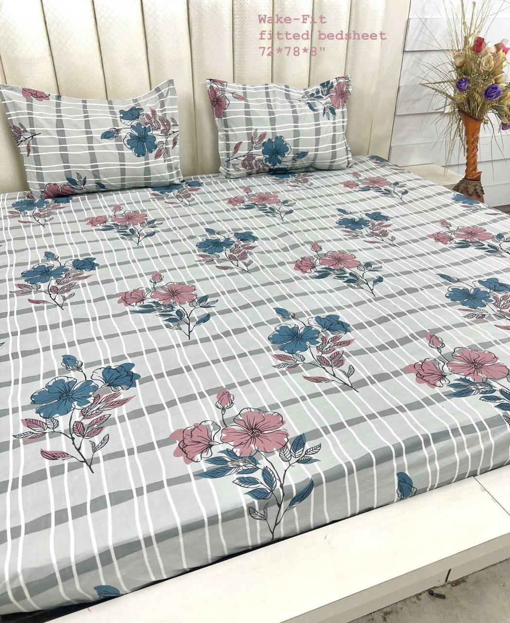 WAKE-FIT King Size Fitted Bedsheet Set – Specially Crafted for Your Comfort |ZR