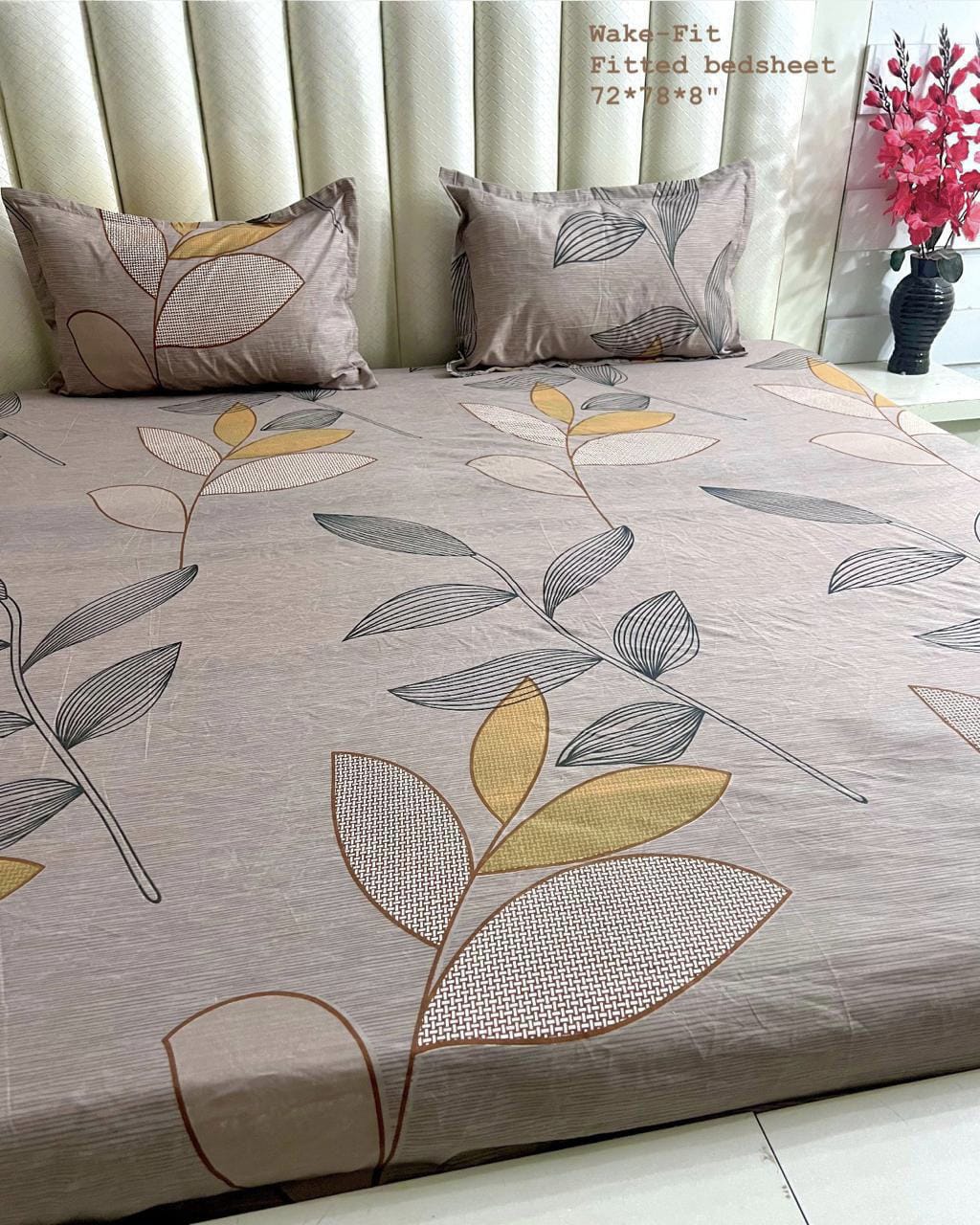 WAKE-FIT King Size Fitted Bedsheet Set – Specially Crafted for Your Comfort |ZR