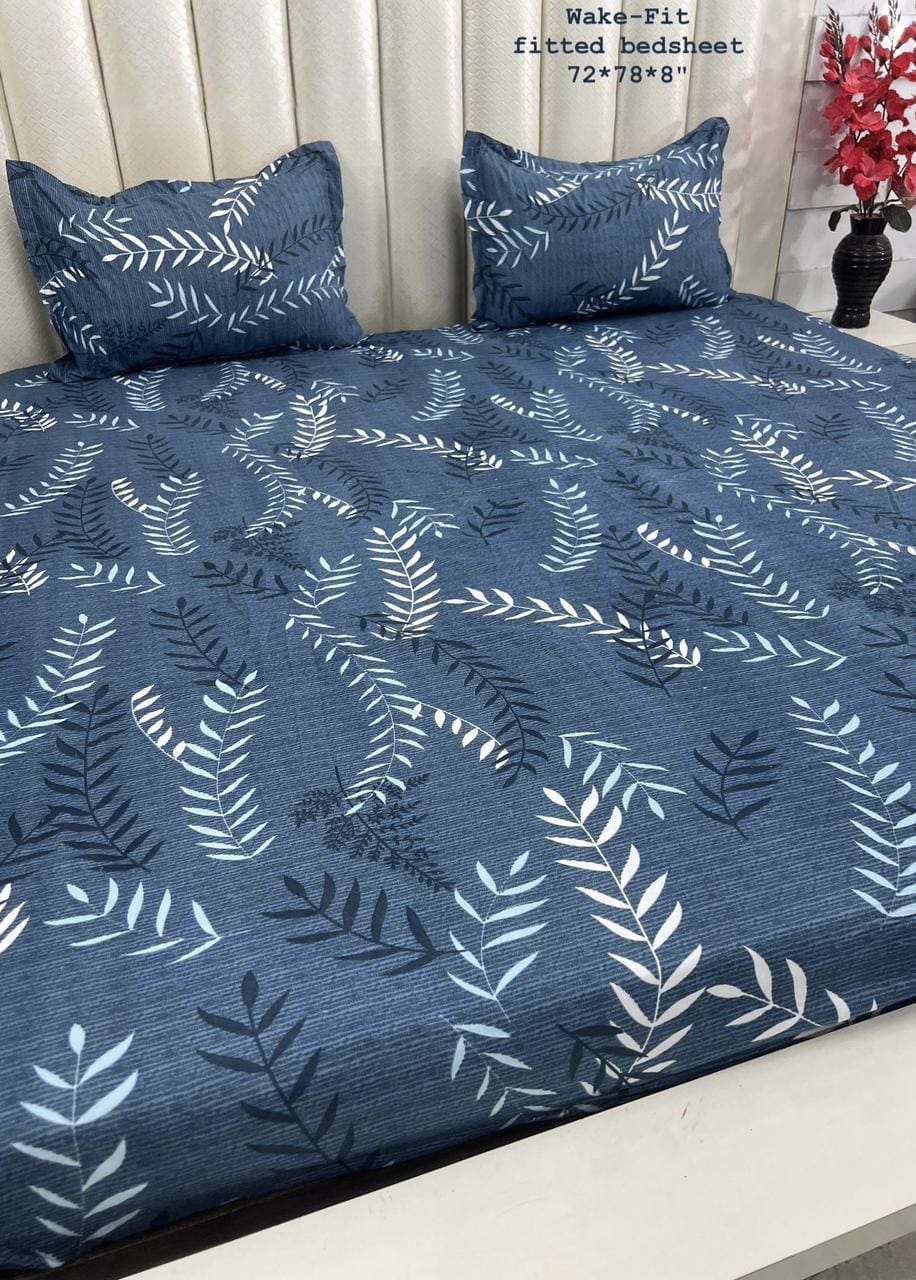 WAKE-FIT King Size Fitted Bedsheet Set – Specially Crafted for Your Comfort |ZR
