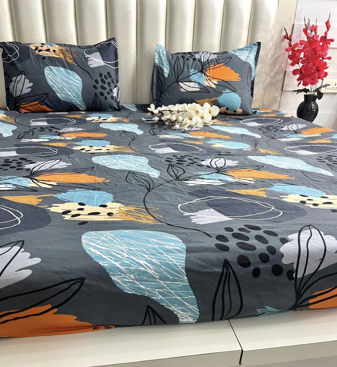 WAKE-FIT King Size Fitted Bedsheet Set – Specially Crafted for Your Comfort |ZR