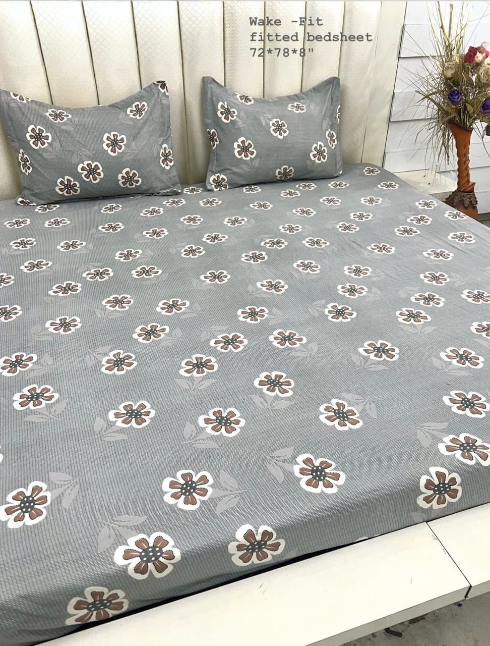 WAKE-FIT King Size Fitted Bedsheet Set – Specially Crafted for Your Comfort |ZR