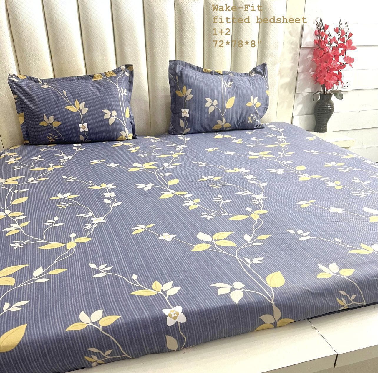 WAKE-FIT King Size Fitted Bedsheet Set – Specially Crafted for Your Comfort |ZR