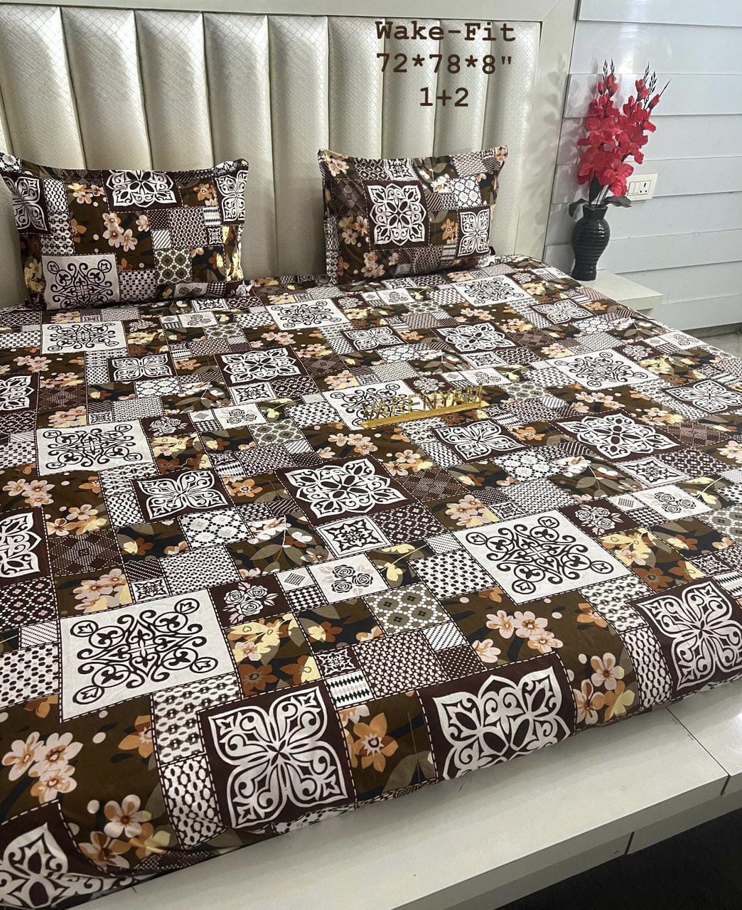 WAKE-FIT King Size Fitted Bedsheet Set – Specially Crafted for Your Comfort |ZR