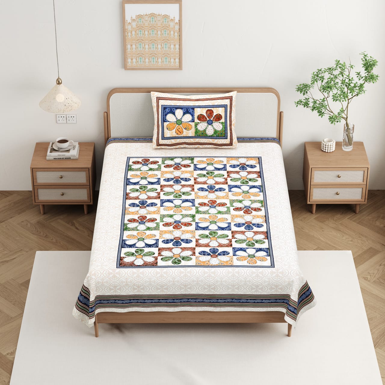 MAGNET Cotton Single Bedsheet Set – Pure Cotton Comfort for Everyday Luxury |ZR