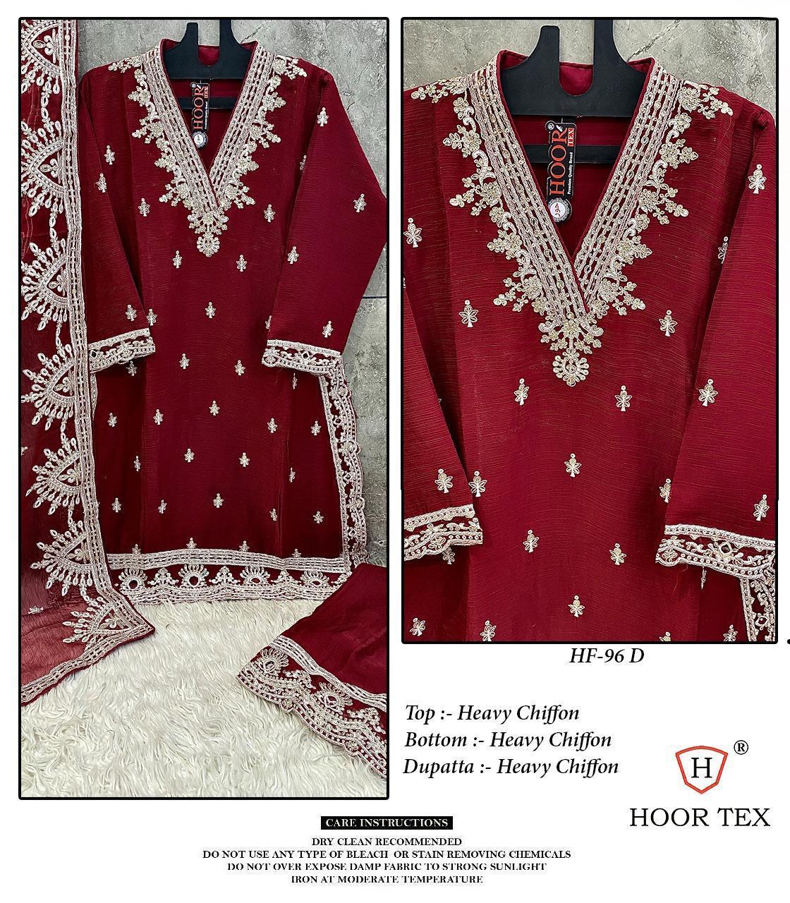 HOOR TEX – HF-96 Premium Pakistani Chiffon Suit Collection |NC