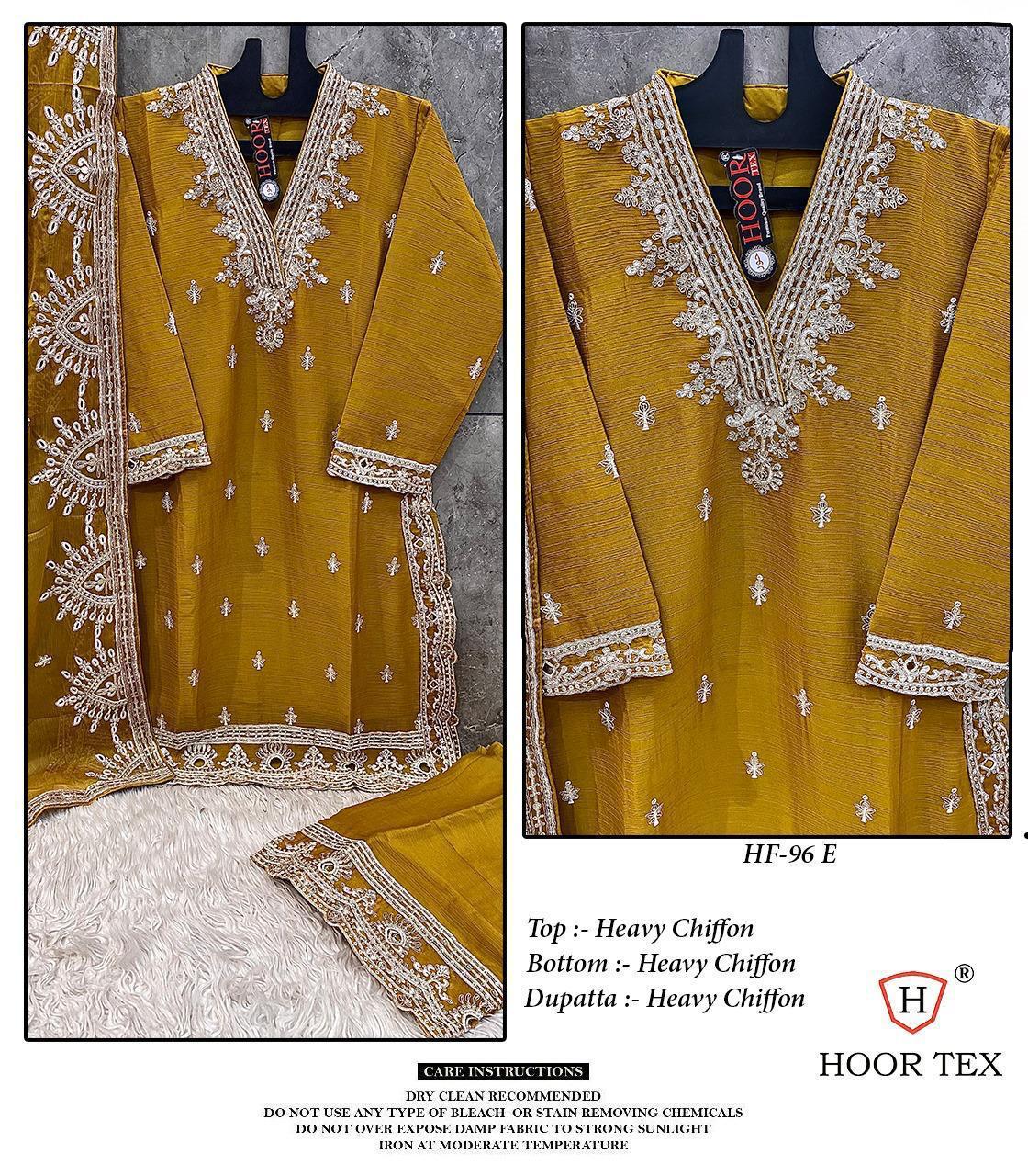 HOOR TEX – HF-96 Premium Pakistani Chiffon Suit Collection |NC