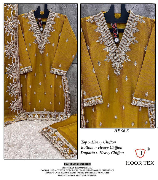 HOOR TEX – HF-96 Premium Pakistani Chiffon Suit Collection |NC