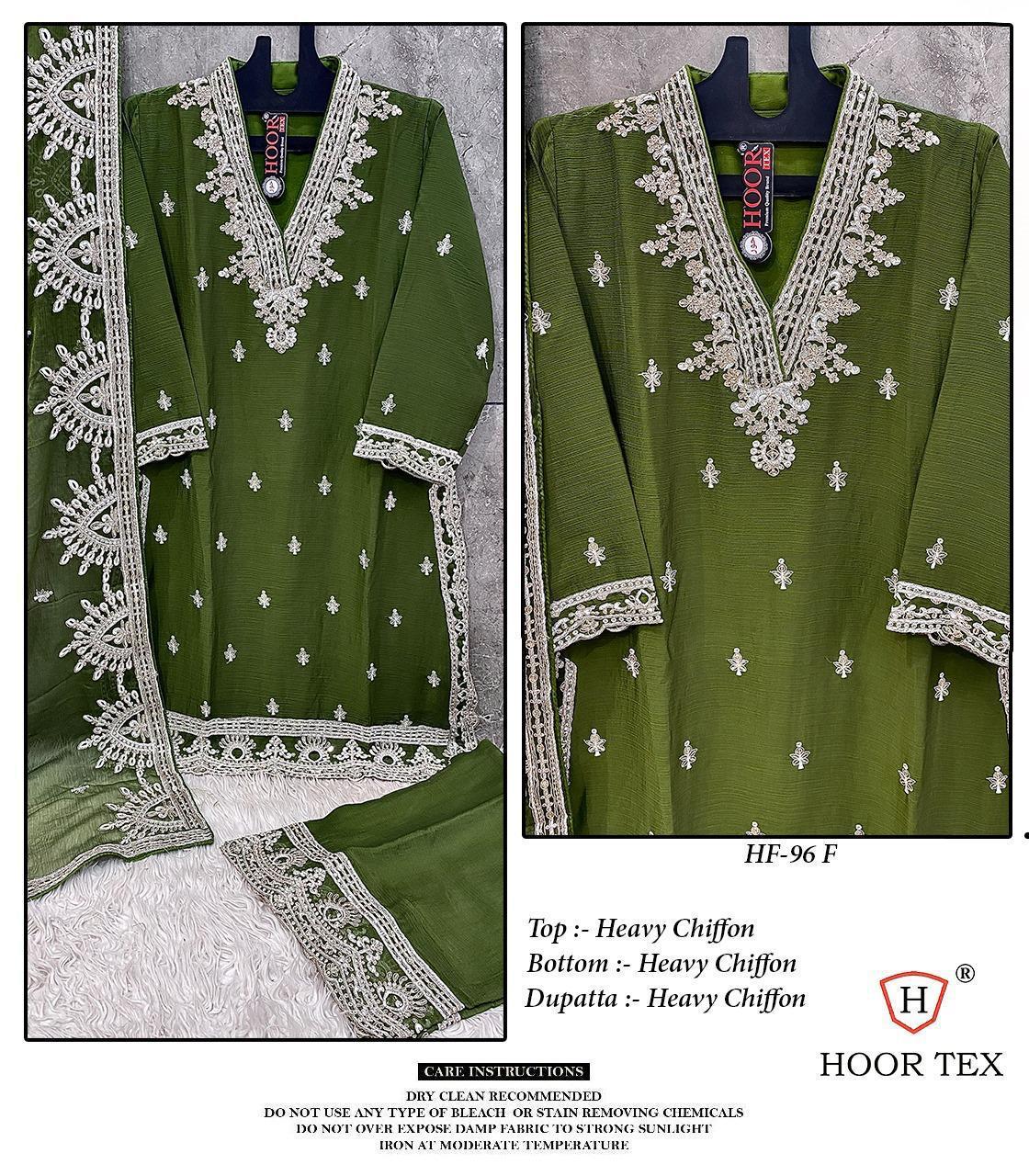 HOOR TEX – HF-96 Premium Pakistani Chiffon Suit Collection |NC