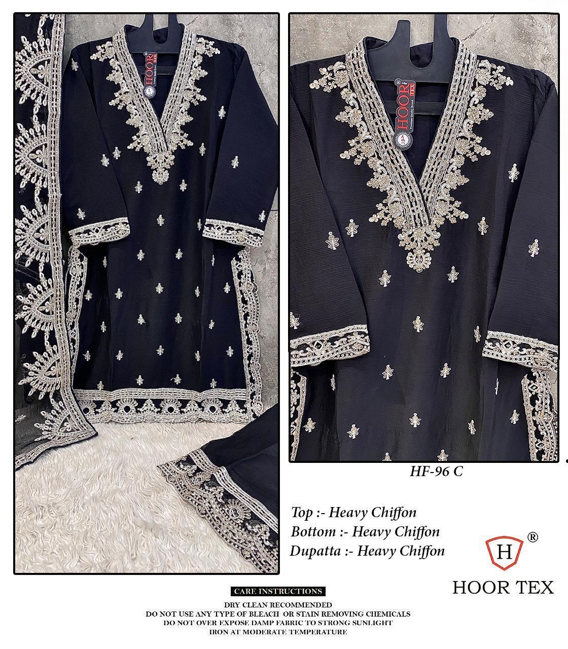 HOOR TEX – HF-96 Premium Pakistani Chiffon Suit Collection |NC
