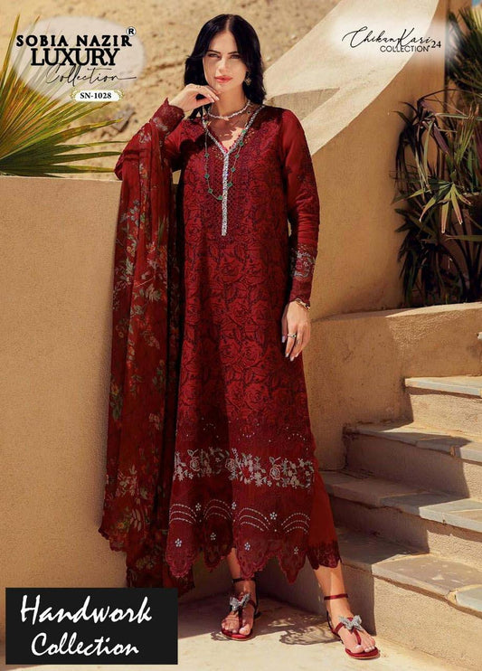 SOBIA NAZIR – SN 1028 Luxury Embroidered Lawn Suit Set | NC