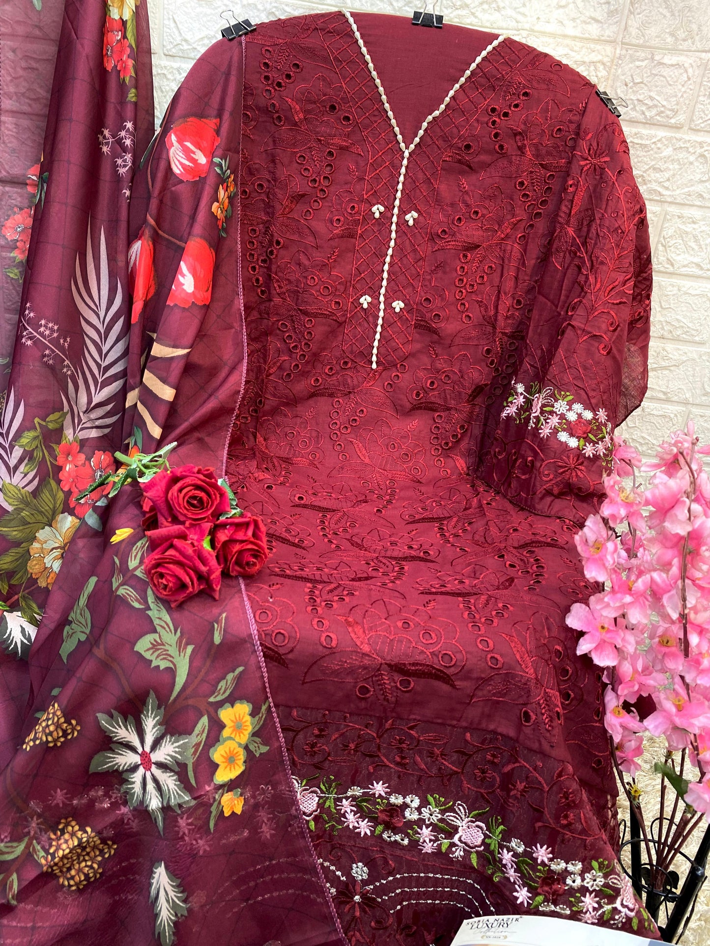 SOBIA NAZIR – SN 1028 Luxury Embroidered Lawn Suit Set | NC